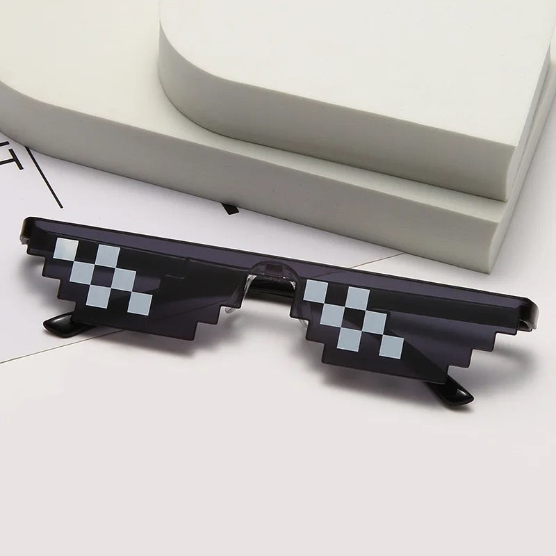 Mosaic Sunglasses For Mens Womens Pixel Black Retro Gamer Robot Sunglasses Cool Party Vintage Shades Eyewear - ZH1603-4 - Tuzzut.com Qatar Online Shopping