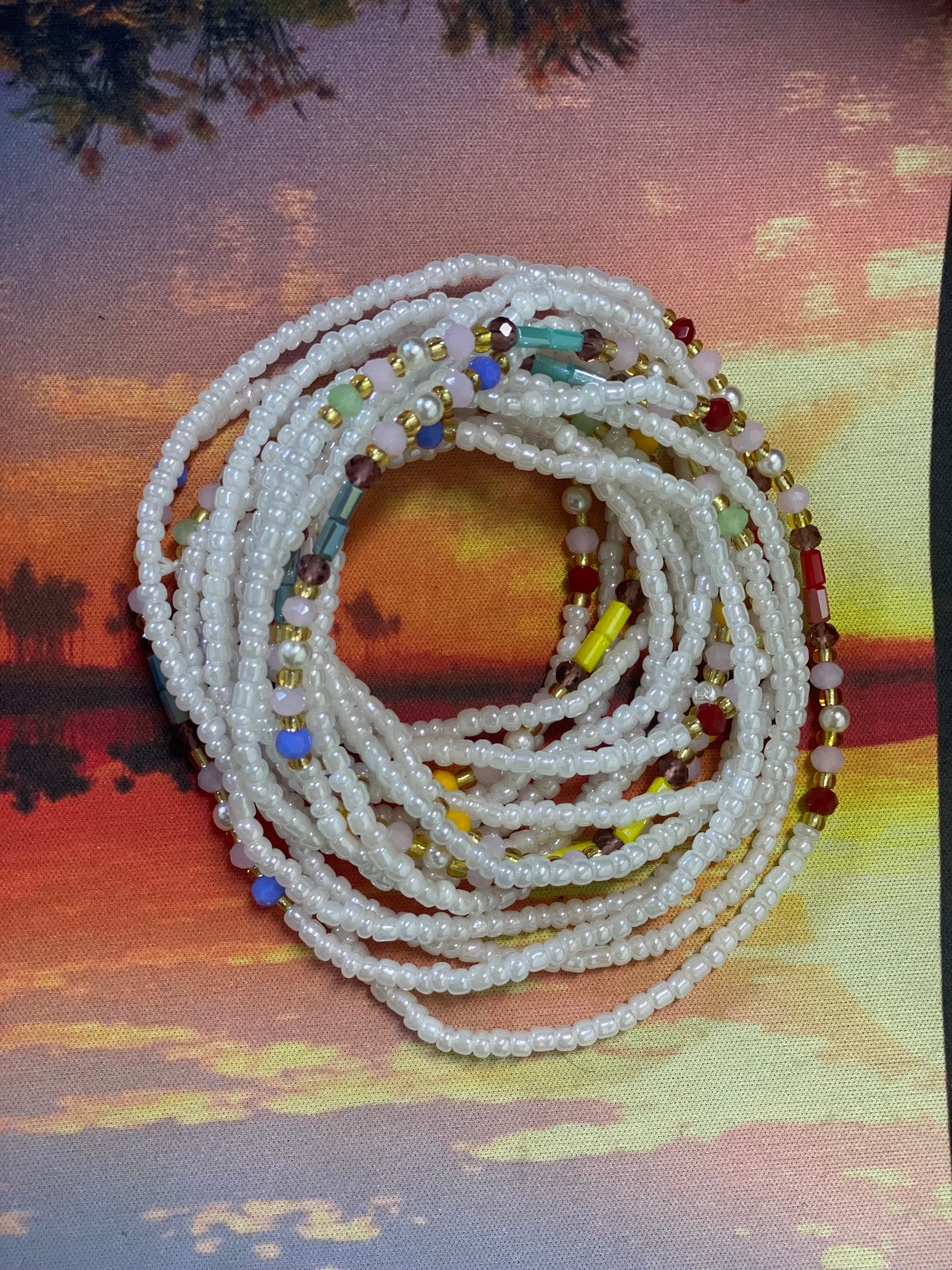 Tuzzut qatar online shopping Multilayers New Rainbow Beaded Anklet