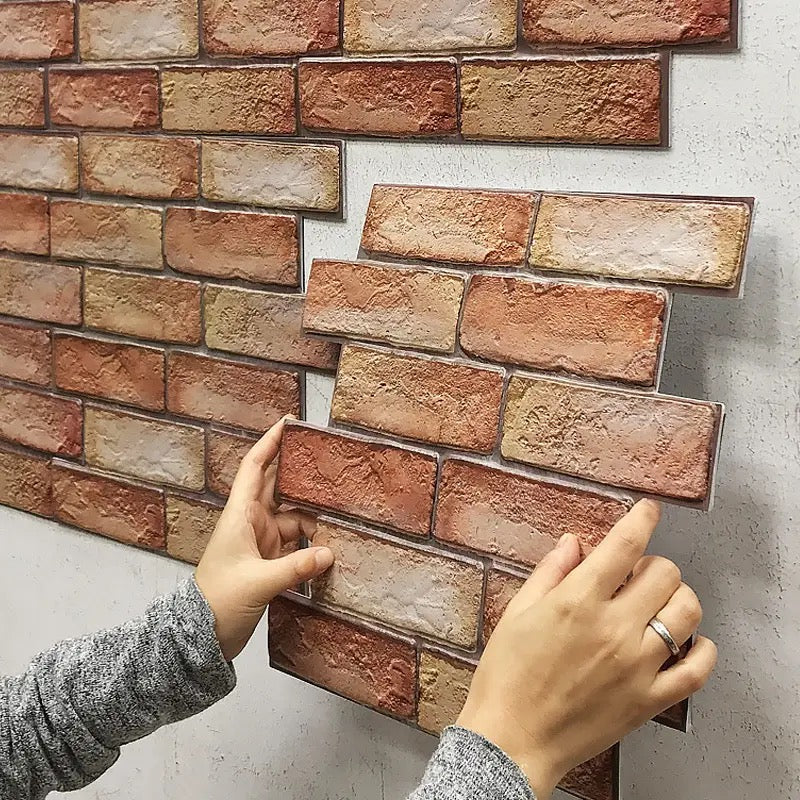 3D Stereo Wall Stickers Self-adhesive Wallpaper Brick Pattern - Tuzzut.com Qatar Online Shopping