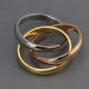 Top Quality 3 Color Round Wrist Rings For Women Steel Wedding Engagement Female Finger Ring Circle Cross Party Jewelry -S4477743 - Tuzzut.com Qatar Online Shopping