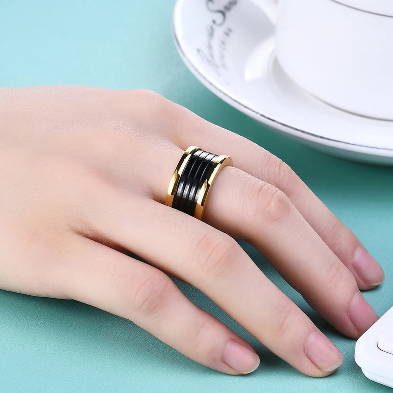 Rings For Women Men Stainless Steel Spiral Ring - Tuzzut.com Qatar Online Shopping