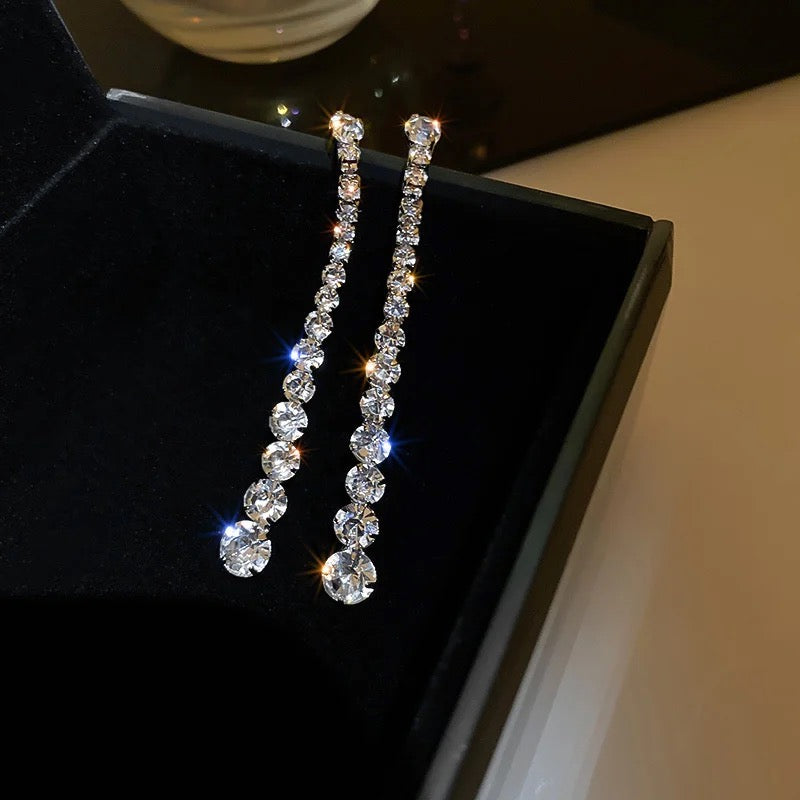 Earrings Geometric Zircon Crystal Earrings for Women - Tuzzut.com Qatar Online Shopping