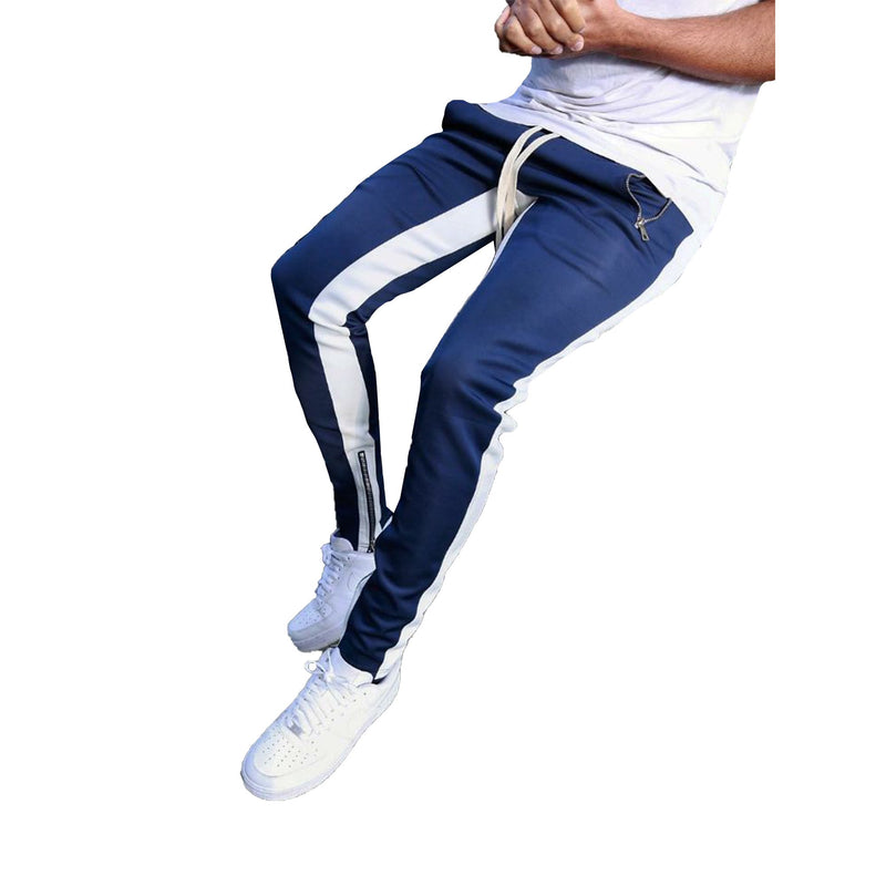 Men Jogger Pants Fitness Bodybuilding Gym Long Sweatpants Contrast Colors Elastic Waist Drawstring Breathable Autumn Trousers Size L (S560384 73) - Tuzzut.com Qatar Online Shopping