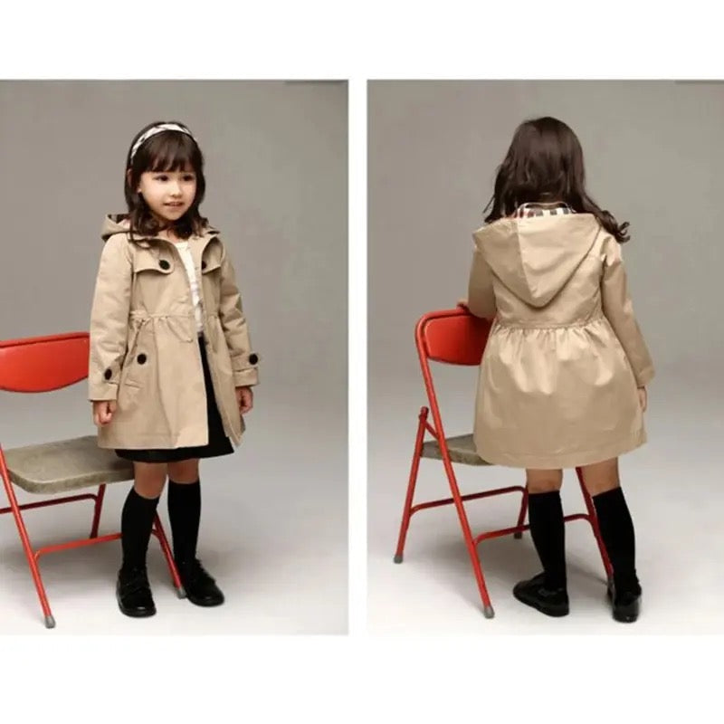 Girls Coat Detachable Hat Long Style Hooded Sweatshirt Children size 11 - 12 Years - Tuzzut.com Qatar Online Shopping