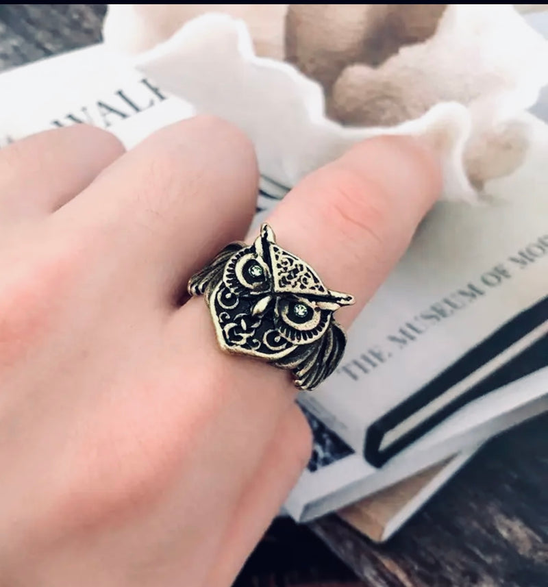 Fashion Men's Retro Owl Animal Ring Suitable for  Party  High-quality  European and American Personality Jewelry - Tuzzut.com Qatar Online Shopping