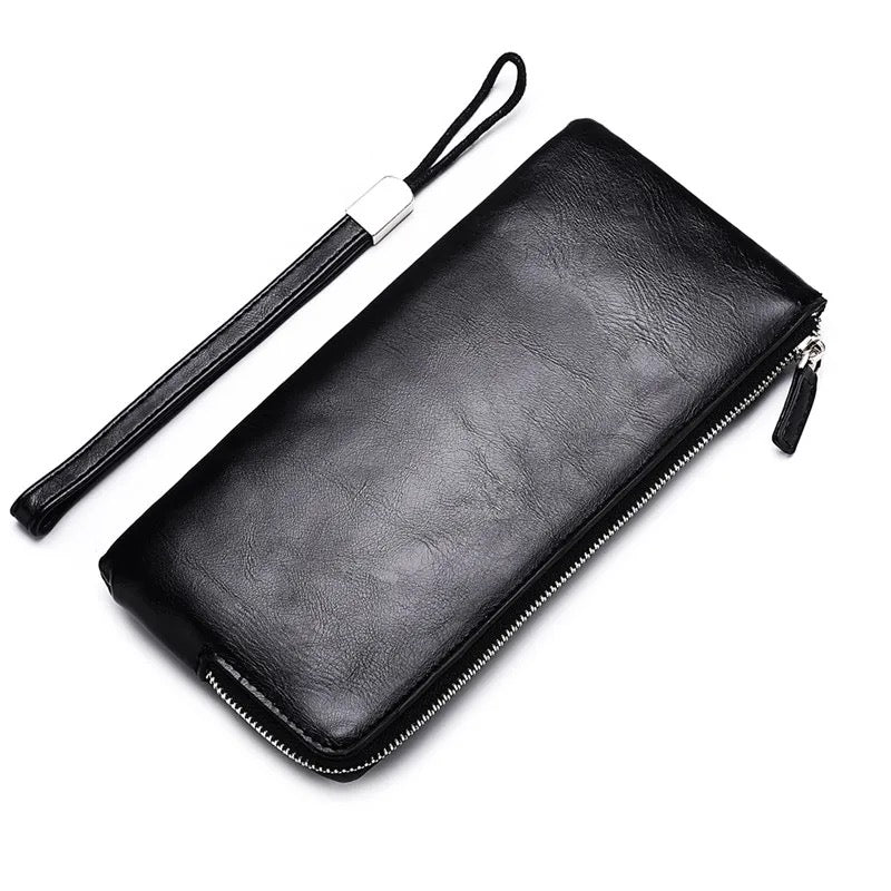 Long Wallet Youth Zipper Mobile Phone Bag Slim Wallet Multifunctional Waterproof Anti-theft Business Wallet - Tuzzut.com Qatar Online Shopping