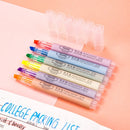 Deli Highlighter 6Pcs/Bag 6 Colors Cute Pen Mark Pen - Tuzzut.com Qatar Online Shopping