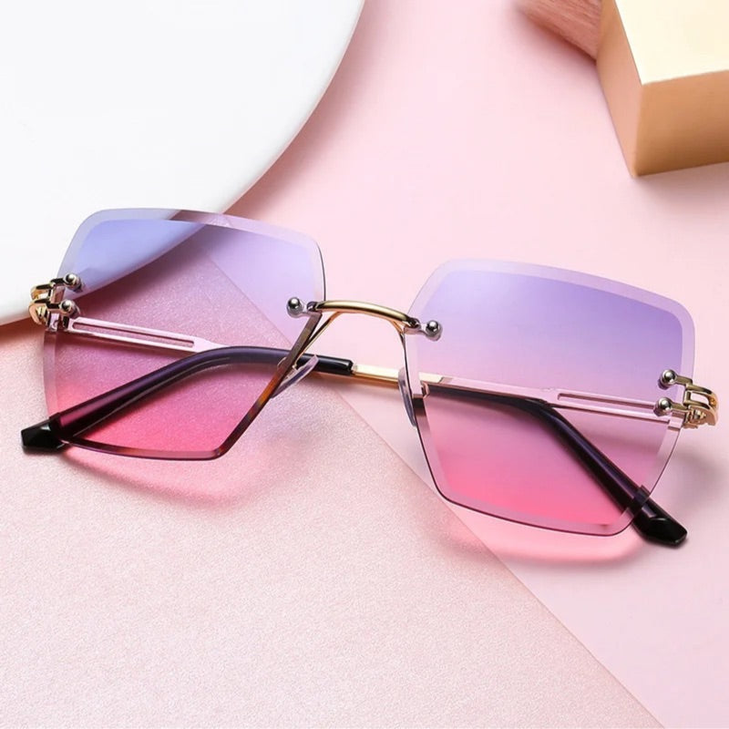 New Fashion Rimless Gradient Sunglasses Women 2023 Luxury Brand Frameless Square Sun Glasses - X348560913- HRK6007 - Tuzzut.com Qatar Online Shopping