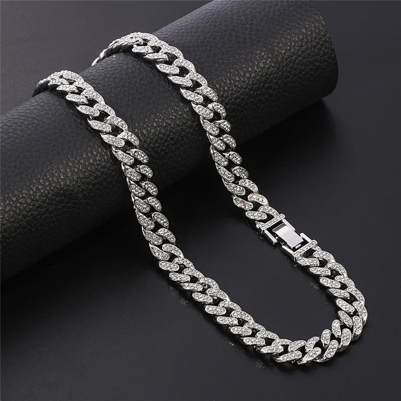 Crystal Necklace Fashion Bling Rhinestone Jewelry 22 inch - Tuzzut.com Qatar Online Shopping