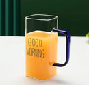 400ml Square Glass Mug Breakfast Milk Coffee Cup - Tuzzut.com Qatar Online Shopping