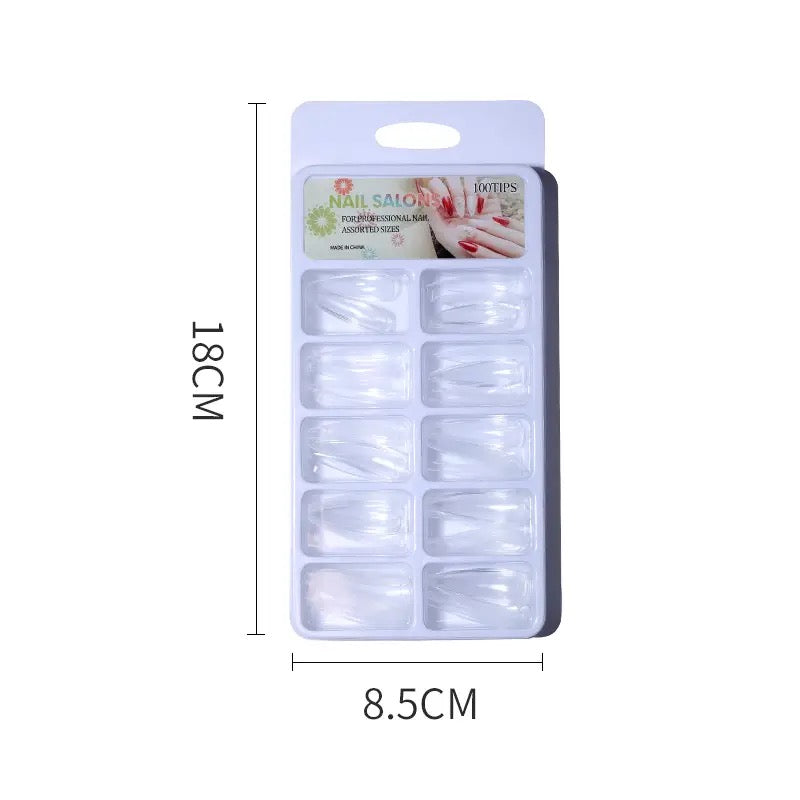 100 Pcs/Set False Nails Tip Mould Accessories for Decoration Fake Nail Tips Molds Forms For Extension Nail Tips For Manicure - Tuzzut.com Qatar Online Shopping