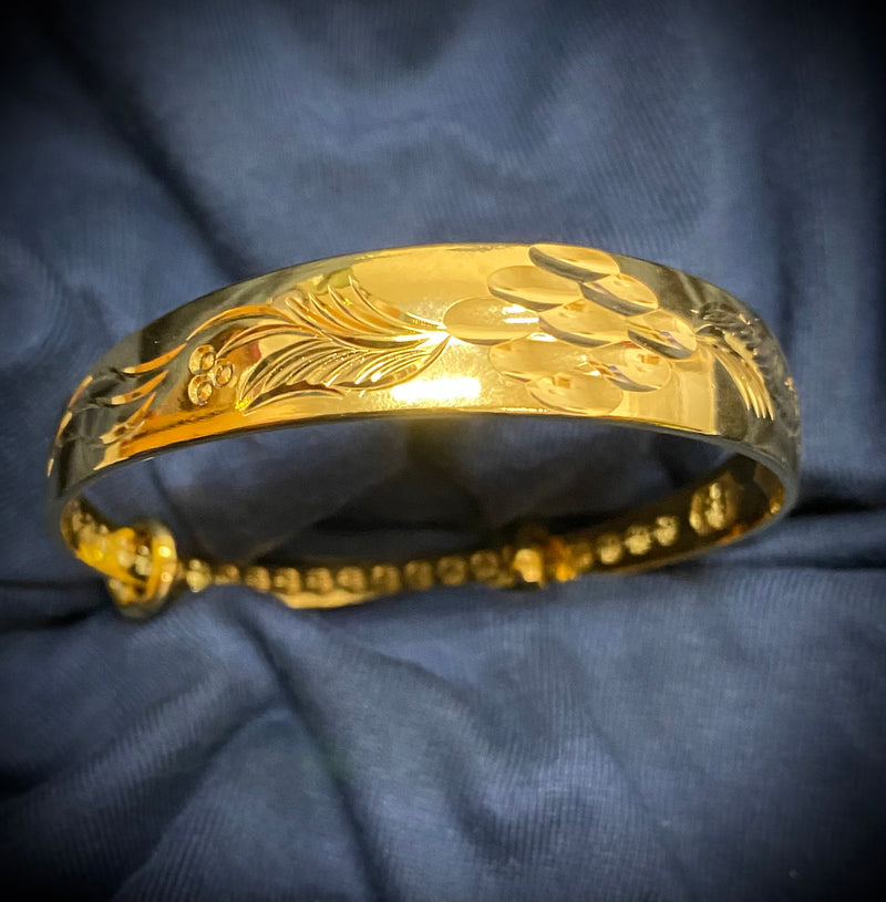Pure Bracelet Female Gold Plated 999 Pure  and Phoenix Jewelry Gold imitation Wedding Bangles Woman's - Tuzzut.com Qatar Online Shopping