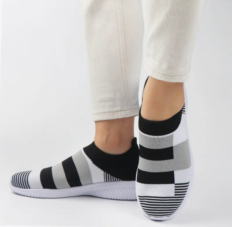 Women Vulcanized Shoes Sneakers Summer Ladies Trainers Knitted Sock Shoes - Tuzzut.com Qatar Online Shopping