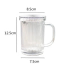 Striped Coffee Cups Japanese Style Simple and Beautiful Glass Milk Cup Chic Tea Cup - Tuzzut.com Qatar Online Shopping
