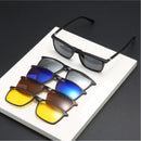 6 In 1 Polarized Sunglasses Men Women Magnetic Clip On Glasses - Tuzzut.com Qatar Online Shopping