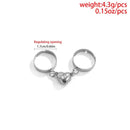 Magnetic Chain Couples Romantic Pair Ring Love Heart Pendant Opening Women Lovers Jewelry - Tuzzut.com Qatar Online Shopping