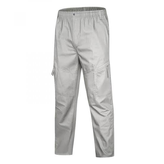 Men's Fashion Loose Fit Cargo Grey Color Pant S1885082 - Tuzzut.com Qatar Online Shopping