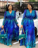 Beautiful Long Flared Dress For Women S4620410 - Tuzzut.com Qatar Online Shopping