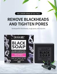 Dr Rashel black soap collagen charcoal soap deep cleansing whitening complex 100g DRL-1348 - TUZZUT Qatar Online Store