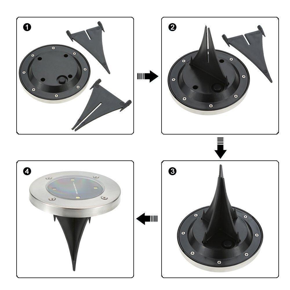 LED Solar Powered In-Ground Lights - Solar Pathway Lights (2 Pcs Value Pack) TEK 405 LED Solar Powered In-Ground Lights - Solar Pathway Lights (2 Pcs Value Pack) TEK 405