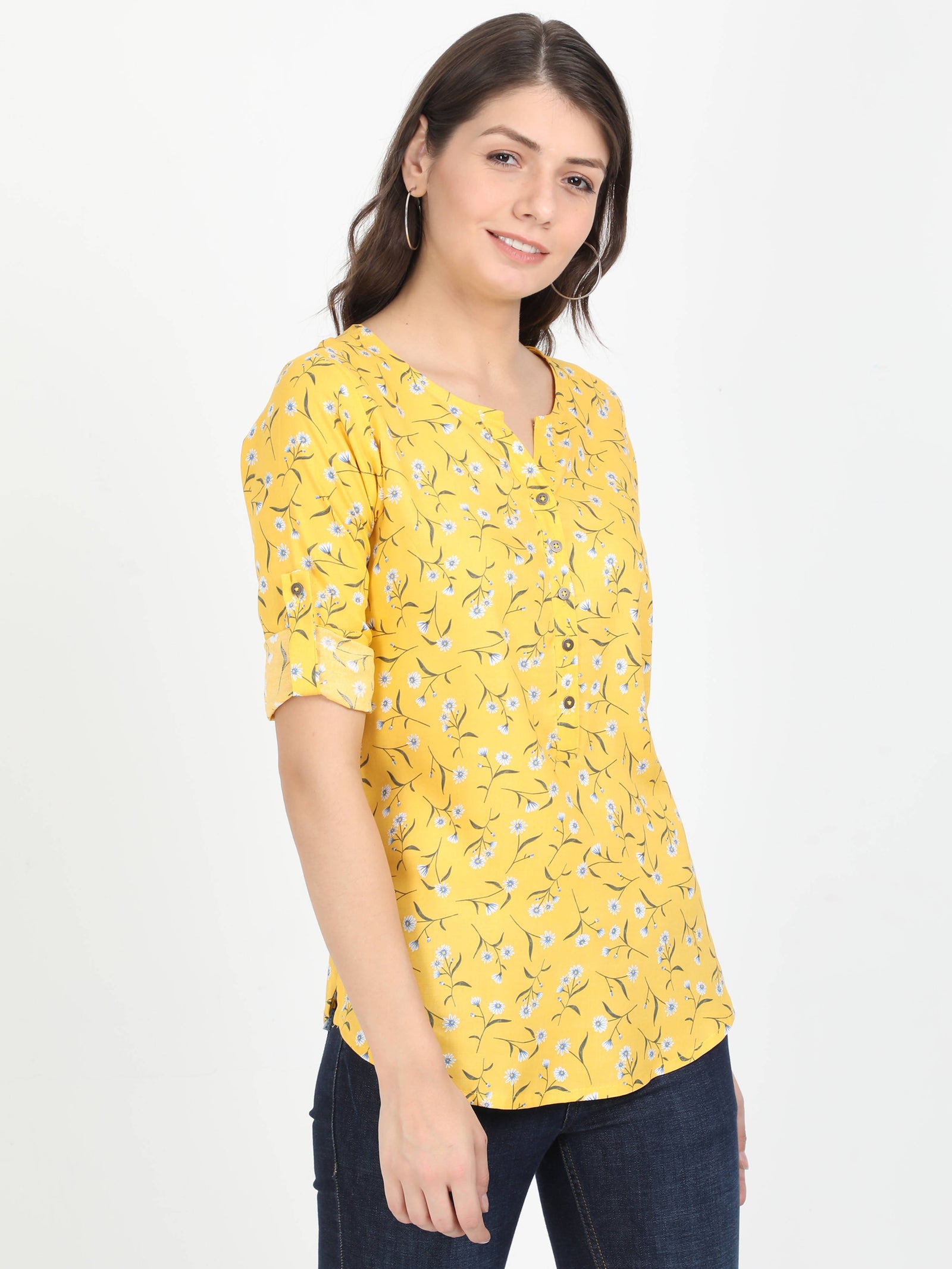 Women Yellow Casual Top Women Yellow Casual Top