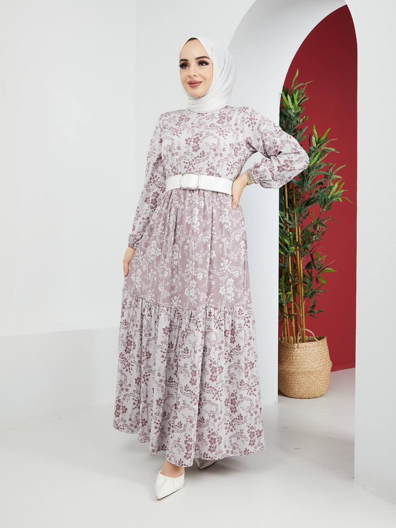 Moda Oztino Turkish Women's Crepe Maxi Party Dress MO 03 - Tuzzut.com Qatar Online Shopping