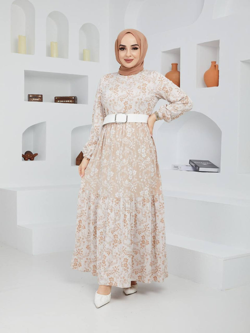 Moda Oztino Turkish Women's Crepe Maxi Party Dress MO 06 - Tuzzut.com Qatar Online Shopping