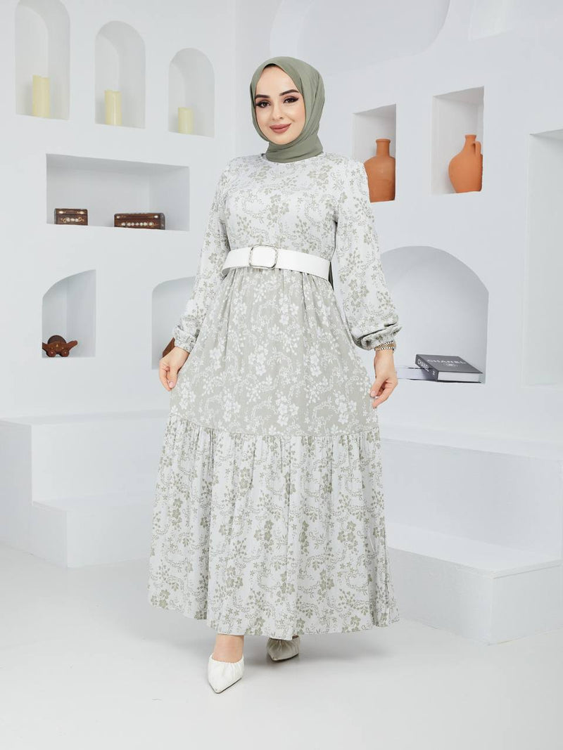 Moda Oztino Turkish Women's Crepe Maxi Party Dress MO 07 - Tuzzut.com Qatar Online Shopping