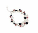 Kavani Ruby Multicolor Chimes Multicolor Crystal Rhodium Bracelet - GH-134 - Tuzzut.com Qatar Online Shopping