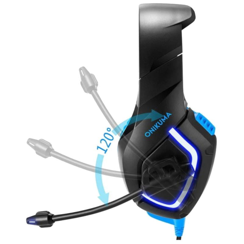 ONIKUMA K1B 3.5mm Over-Ear Stereo Gaming Headset with Microphone and LED Light for PS4, Xbox One, Laptop, PC - Tuzzut.com Qatar Online Shopping
