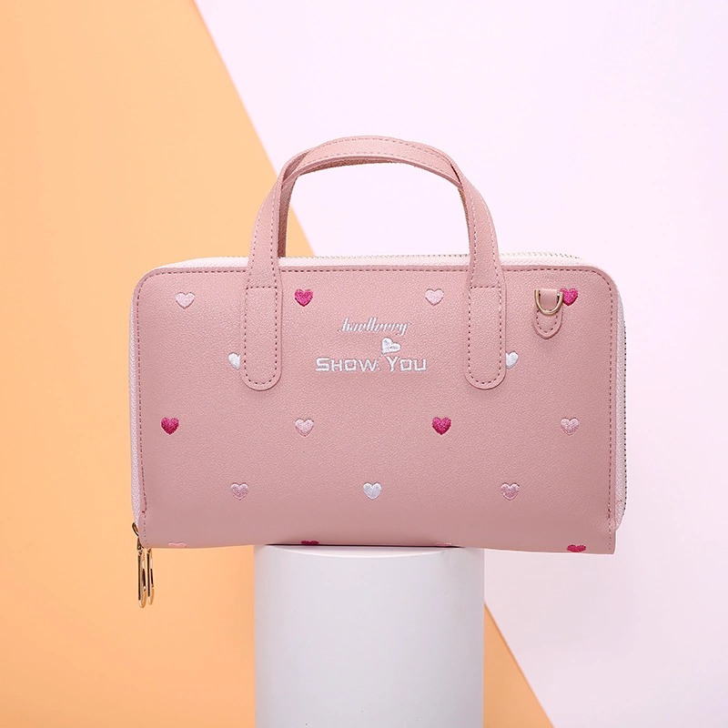 Baellerry Korean Style PU Leather Flower Embroidery Handbag - ZX-N1902 Baellerry Korean Style PU Leather Flower Embroidery Handbag - ZX-N1902