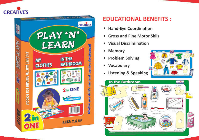 Play ‘N’ Learn 2 in 1-My Clothes & In the Bathroom Play ‘N’ Learn 2 in 1-My Clothes & In the Bathroom