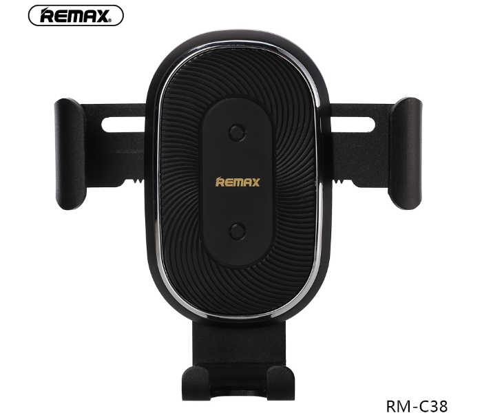 Remax RM-C38 Wireless Charger And Car Vent Mount Holder -Black - Tuzzut.com Qatar Online Shopping