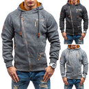 Men Winter Zipper Hooded Sweatshirt Pullover Casual Hoodie Slim Fit Jacket Tops - Tuzzut.com Qatar Online Shopping
