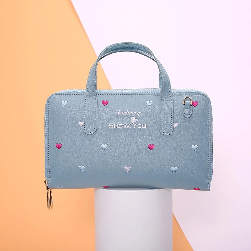 Baellerry Korean Style PU Leather Flower Embroidery Handbag - ZX-N1902 Baellerry Korean Style PU Leather Flower Embroidery Handbag - ZX-N1902