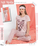 Still Moda Home wear Turkish Viscose Pajama-5896 - Tuzzut.com Qatar Online Shopping