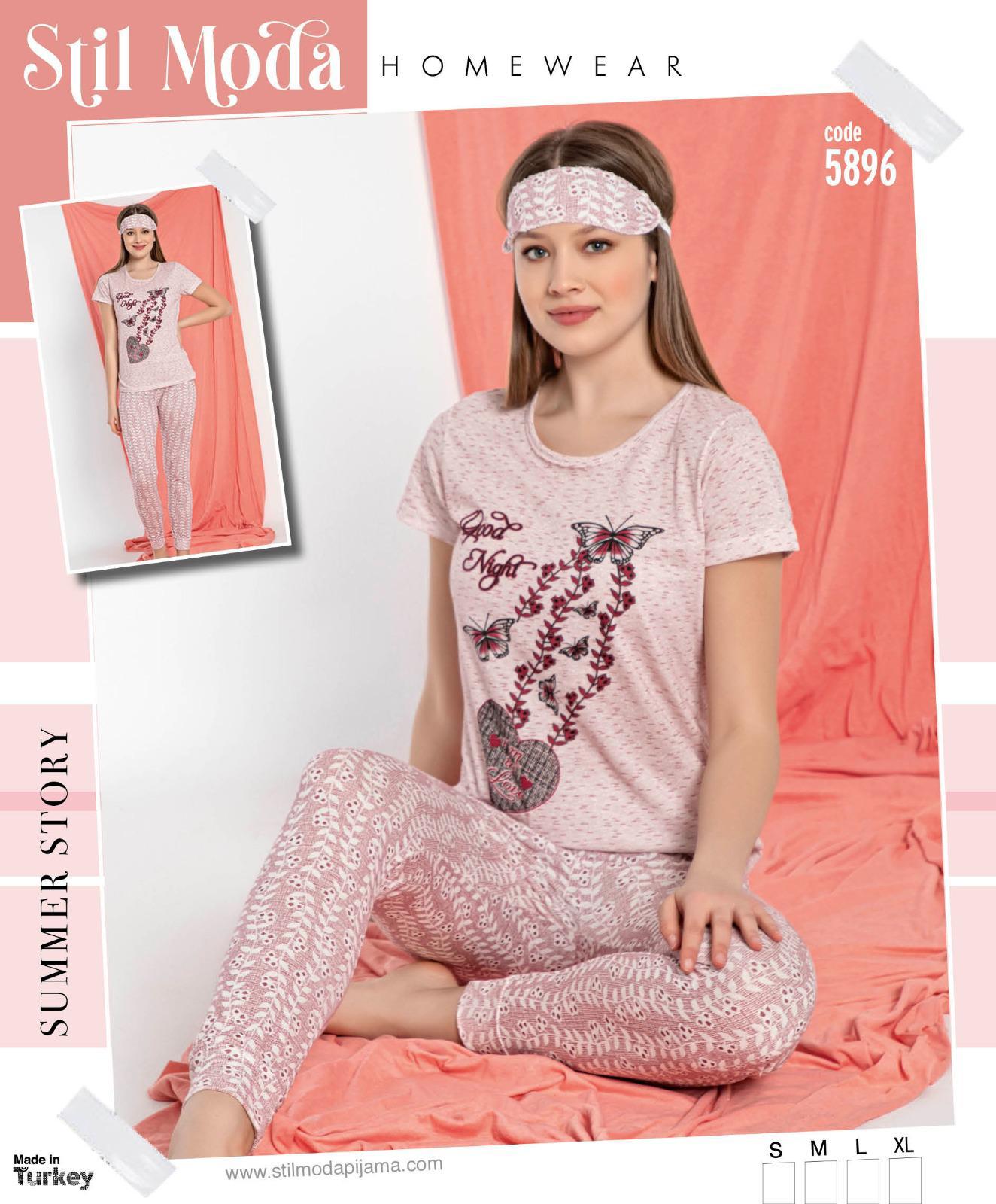 Still Moda Home wear Turkish Viscose Pajama-5896 Still Moda Home wear Turkish Viscose Pajama-5896