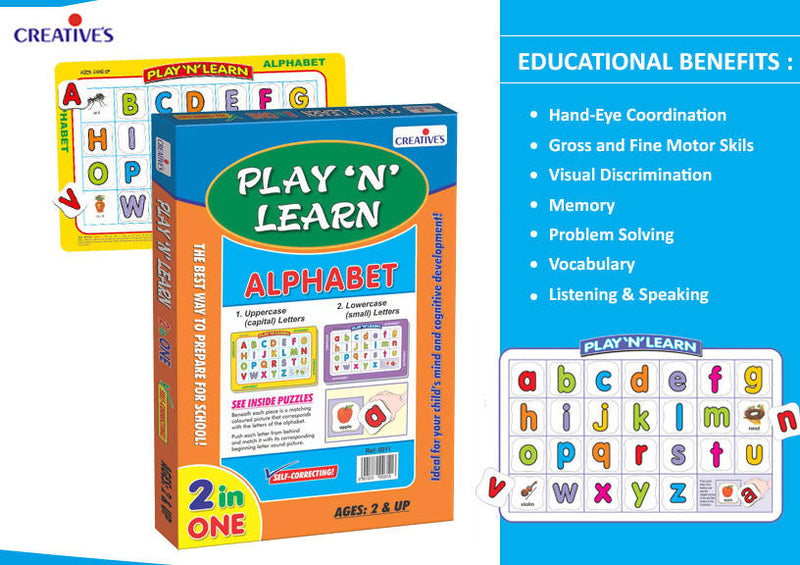 Play ‘N’ Learn 2 in 1- Alphabet-Upper & Lowercase - TUZZUT Qatar Online Store