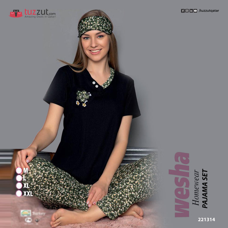 Wesha Homewear Pajama Set - 221314 - Tuzzut.com Qatar Online Shopping