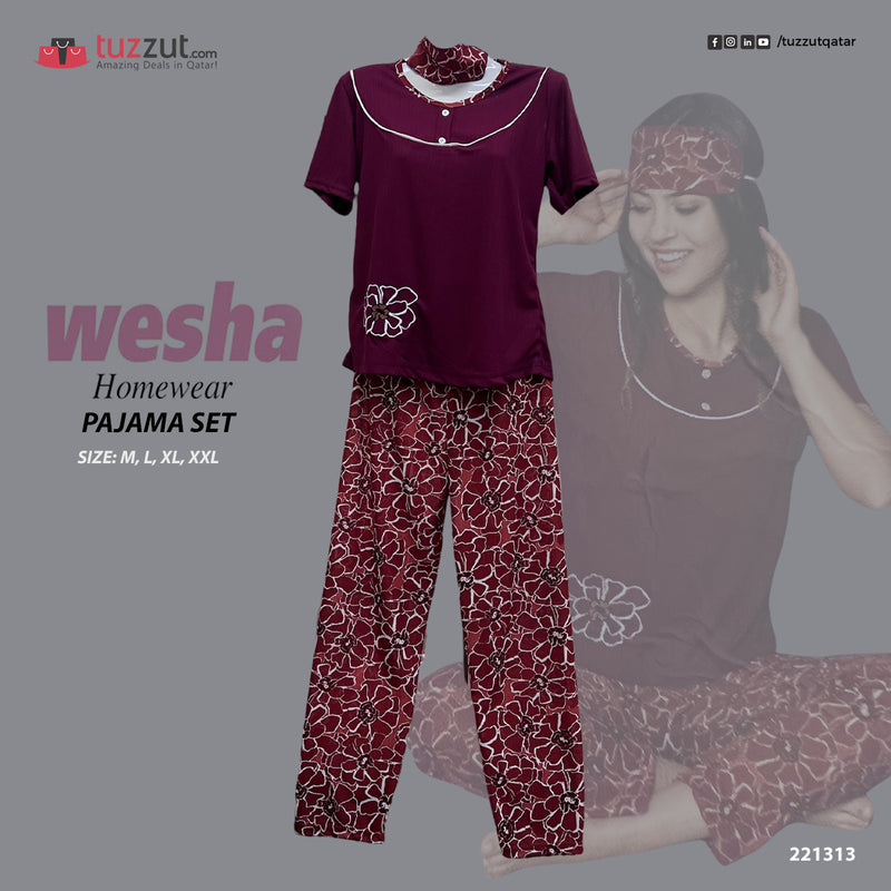Wesha Homewear Pajama Set - 221313 - Tuzzut.com Qatar Online Shopping