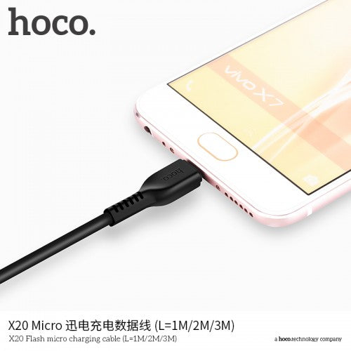 HOCO X20 Flash Charging Cable Micro USB 3m 2.4A Desert Camel - Tuzzut.com Qatar Online Shopping