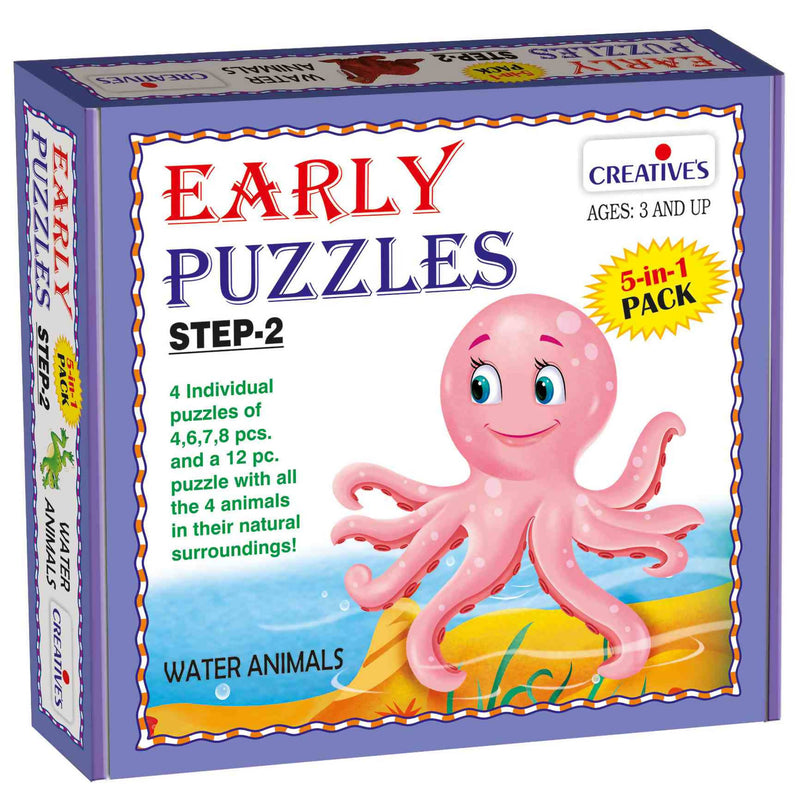 Early Puzzles Step II-Water Animals - TUZZUT Qatar Online Store
