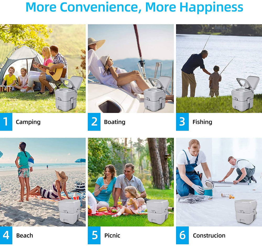 Portable Toilet with Water & Waste Storage Tank Portable Toilet with Water & Waste Storage Tank